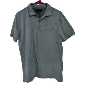 Men’s Banana Republic Green Dress Polo Short Sleeve Size Large